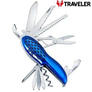 Складаний туристичний ніж Traveler 11 в 1 K5011GSС Blue
