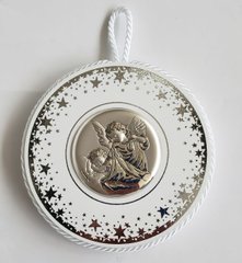Музичний срібний медальйон Valenti Ангел-охоронець (10,5 x 10,5 см) 10520