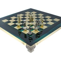 Шахматы "Римляне" зеленые Manopoulos (28 x 28 см) 088-0303S