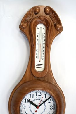 Часы настенный с термометром (45 x 18,5 x 7 см) N11