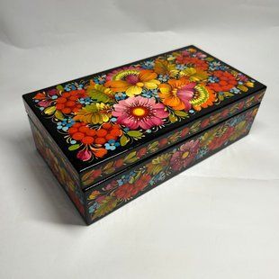 Шкатулка з розписом прямокутна (21 x 11 x 6,5 см) SK0471