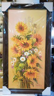 Картина-репродукция "Подсолнухи" (42 x 79 см) RP0140