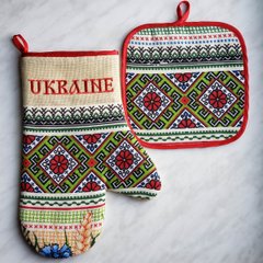 Набір прихватка + рукавиця Ukraine з орнаментом PRU0055