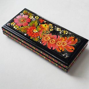 Шкатулка з розписом прямокутна (21 x 11 x 7 см) SK0472