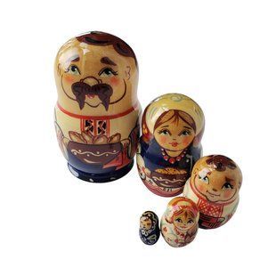 Матрешка "Украинец", 5 кукол (h-8,5 см) MU124