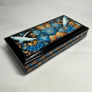 Шкатулка з розписом прямокутна (19,5 x 9,5 x 4 см) SK0472