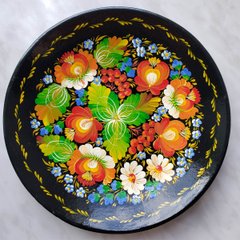 Тарелка с петриковской росписью цветочная (d-20 см) TR0255