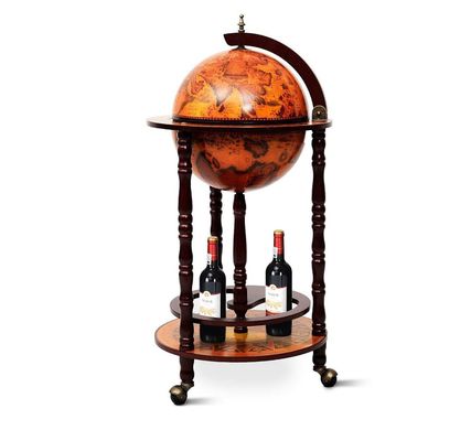 Глобус-бар напольный, 33 см сфера, коричневый (44 x 44 x 88 см) 33001R