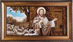 Ікона із бурштину "Добрий Пастир" (52 x 92 см) B176