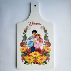 Дошка з фанери з українською символікою (18 x 33 см) US0093