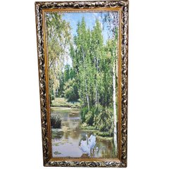 Гобеленовая картина "Лебеди на реке" (45 x 85 см) GB088