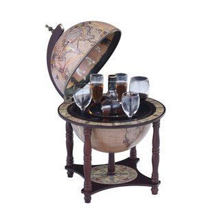 Глобус-бар настольный 4 ножки 33 см сфера, Зодиак (41 х 41 х 57 см) 33006N