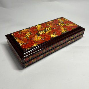 Шкатулка з розписом прямокутна (19,5 x 9,5 x 4 см) SK0473