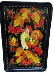 Поднос с петриковской росписью цветочный (31 x 21 x 2 см) VP0085