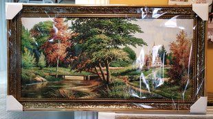 Гобеленовая картина "Храм возле леса" (48 x 88 см) GB093