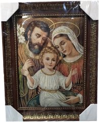 Гобеленова ікона з люрексом Свята Родина (37 x 48 см) B121