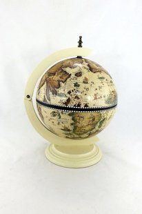 Глобус-бар настольный 33 см сфера, бежевый (38 х 33 х 48 см) 33002W