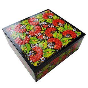 Шкатулка з розписом прямокутна (17 x 16 x 7 см) SK0365