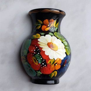 Магніт з петриківським розписом - Глечик (5 x 7 x 2,5 см) SRM072