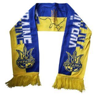 Шарф синьо-жовтий "Україна - Ukraine" (125 x 18 см) US0238