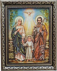 Ікона із бурштину "Свята Родина" (40 x 50 см) B216