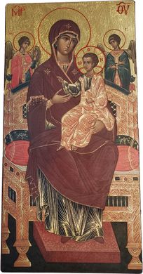 Ікона Богородиці на дереві Всецариця (20 x 40 см) ID015
