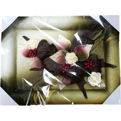 Картина в шкірі "Троянди" (30 x 40 см) KS004