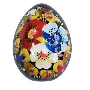 Магнит с петриковской росписью - Писанка МК-02 (5 x 6,5 x 2,5 см) SRM025