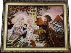 Икона из янтаря "Святое Семейство" (37 x 47 см) B124