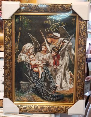 Гобеленова ікона з люрексом "Ангельський спів" (36 x 48 см) B147-1