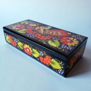 Шкатулка з розписом прямокутна (20 x 10 x 5 см) SK0325