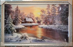 Картина-репродукция "Зимний лес" (71 x 111 см) RP0170, 71 x 111, от 101 см и более