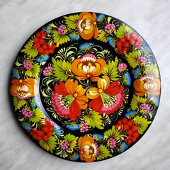 Тарелка с петриковской росписью цветочная (d-20 см) TR0482