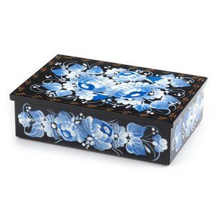 Шкатулка з розписом прямокутна ШК-12М (12,5 x 8,5 x 3,5 см) SK0448