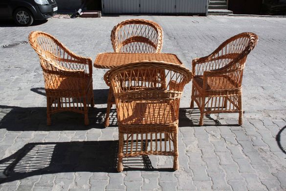 4 кресла + стол (стол: 94 x 64 x 73 см, кресло: 78 x 70 x 94 см) NL022