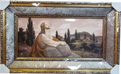 Репродукция икона в двойной раме с блеском Иисус на Масличной горе (56 x 93 см) B166