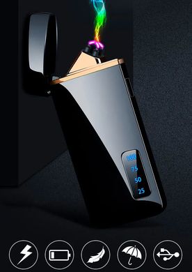 Електроімпульсна запальничка в подарунковій коробці Срібна Lighter HL-108 Silver