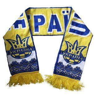 Шарф синьо-жовтий "Україна - Ukraine" (125 x 18 см) US0234
