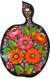 Доска с петриковской росписью (29 x 19 x 1,5 см) TR0526