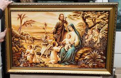 Ікона із бурштину "Свята Родина" (75 x 115 см) B056