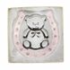 Подвеска "Счастливая подкова с мишкой", розовая (10 см) 473-3084