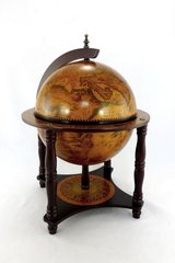 Глобус-бар настільний 4 ніжки 33 см сфера, коричневий (41 х 41 х 57 см) 33006R
