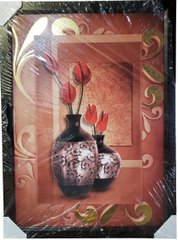 Картина-репродукция "Ваза с тюльпанами" (56 x 76 см) RP0050, 56 x 76, от 51 до 100 см
