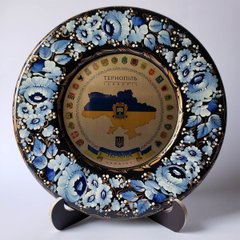 Тарелка с петриковской росписью "Тернополь" (d-29 см) TR0352