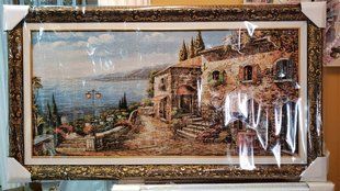 Гобеленовая картина с люрексом "Морское побережье" (50 x 90 см) GB108