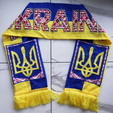 Шарф сине-желтый "Україна - Ukraine" (125 x 18 см) US0114-5