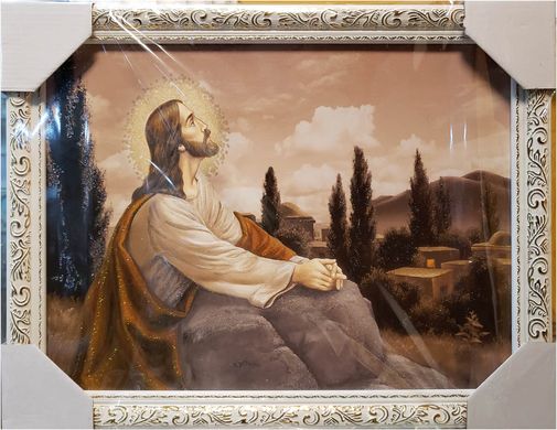 Репродукция икона "Иисус на Масличной горе" (35 x 45 см) B233, 35 x 45, до 50 см