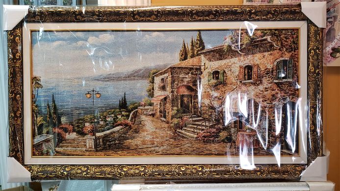 Гобеленова картина з люрексом "Морське узбережжя" (50 x 90 см) GB108