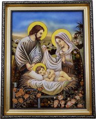 Икона из янтаря "Святое Семейство" (37 x 47 см) B154