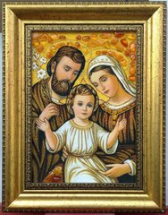 Икона из янтаря "Святое Семейство" (28 x 37 см) B250
